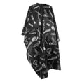 thumbnail image 1 of Unique Bargains Coupe de Cheveux Cape Tissu Imperméable Barbe Professionnel Robe 160x140cm Polyester Taffetas Noir, 1 of 7