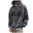thumbnail image 1 of Men's Loose Printed Hooded Sweatshirt Men's Casual Fashion Sports Sweatshirt 6XL, 1 of 3