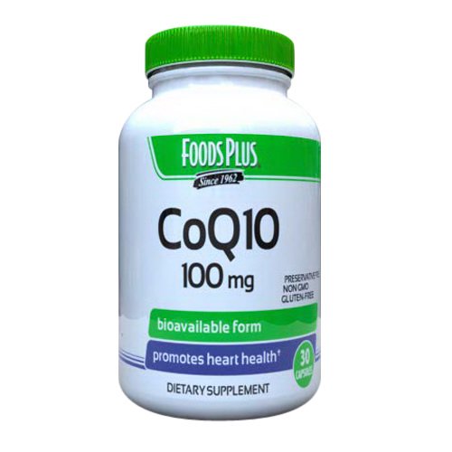 Foods Plus Health Products Coq10 100 Mg Capsules, 30 Ea