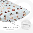 thumbnail image 2 of Plush Throw Pillow Covers, Cute Dog Puppy Christmas Pillow Cases with Invisible Zipper, Breathable Microfiber Pillow Cases Standard Size for Sleeping Bedroom Sofa Living Room 20x30, 2 of 5