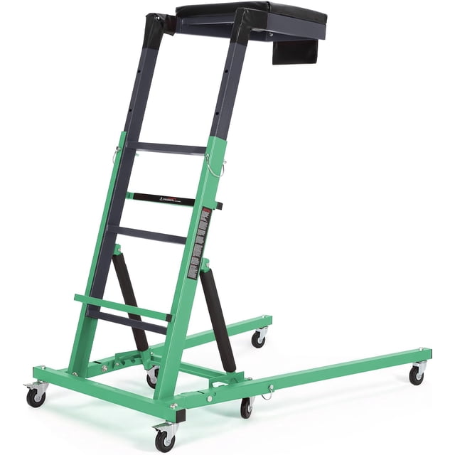 Topside Engine Creeper Adjustable 49.21-68.89 In High Top Automotive Creeper with 400 lb Capacity 6 Swivel Casters Foldable Garage Creeper Green