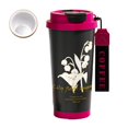 thumbnail image 1 of Ceramic Travel Mug, 2025 New Coffee Travel Mug with Straw & Flip Lid, 18.6oz Insulated Tumbler Cup with Double Ceramic Wall Coating, Vacuum Leak-Proof for Office, Camping, School and Party, 1 of 3