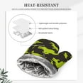 thumbnail image 5 of Disketp Cute Cartoon Dinosaurs Green Silhouette Pattern Oven Mitts And Potholders Bbq Gloves-Oven Mitts And Pot Holders With Recycled Infill Silicone Non-Slip Cooking Gloves, 5 of 9