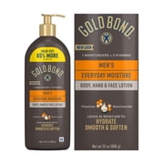 Gold Bond Men's Essentials Everyday Moisture Daily Body & Hand Lotion With Vitamin C, Hydrating Lotion Formulated for Men's Dry Skin, Value Size, 24 oz.