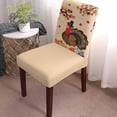 thumbnail image 2 of Dining Chair Covers Set of 6,Thanksgiving Turkey Maple Leaf Universal Stretch Kitchen Seat Covers Parsons Chair Protector Slipcover for Home Restaurant Party Decor,Farmhouse Pumpkin Chicken, 2 of 6