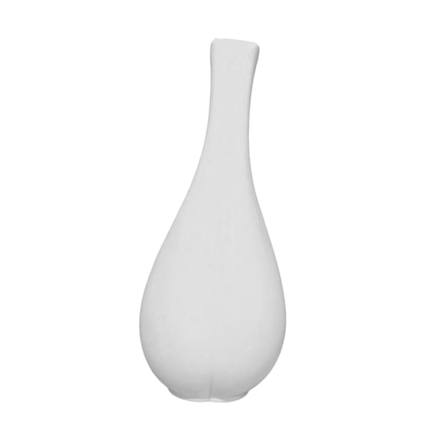 Jarrón de flores nórdico moderno, único, decoración del hogar, jarrón de cerámica de imitación para dormitorio, sala de estar, escritorio, decoración Blanco L