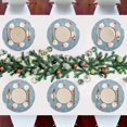 thumbnail image 7 of GZHJMY Christmas Santa Claus Round Placemats Set of 6, Non-Slip PVC Table Mats Washable Heat Resistant Place Mats for Kitchen Dining Table Christmas Home Decor, 15.4 Inch Table Mat, 7 of 7