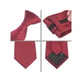 thumbnail image 3 of INSPIRE CHIC Men's Tie Zipper Adjustable Neck Tie for Casual Formal Wine Red -1, 3 of 4