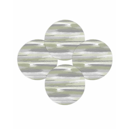 Round Placemats Set of 4 Sage Green Oil Painting Place Mats Washable Woven Placemat Abstract Art Lines Grey Brushes Circle Braided Table Mat for Kitchen Dining Table Party Home Decor 15 Inch Round Placemats Set of 4 Sage Green Oil Painting Place Mats Washable Woven Placemat Abstract Art Lines Grey Brushes Circle Braided Table Mat for Kitchen Dining Table Party Home Decor 15 Inch