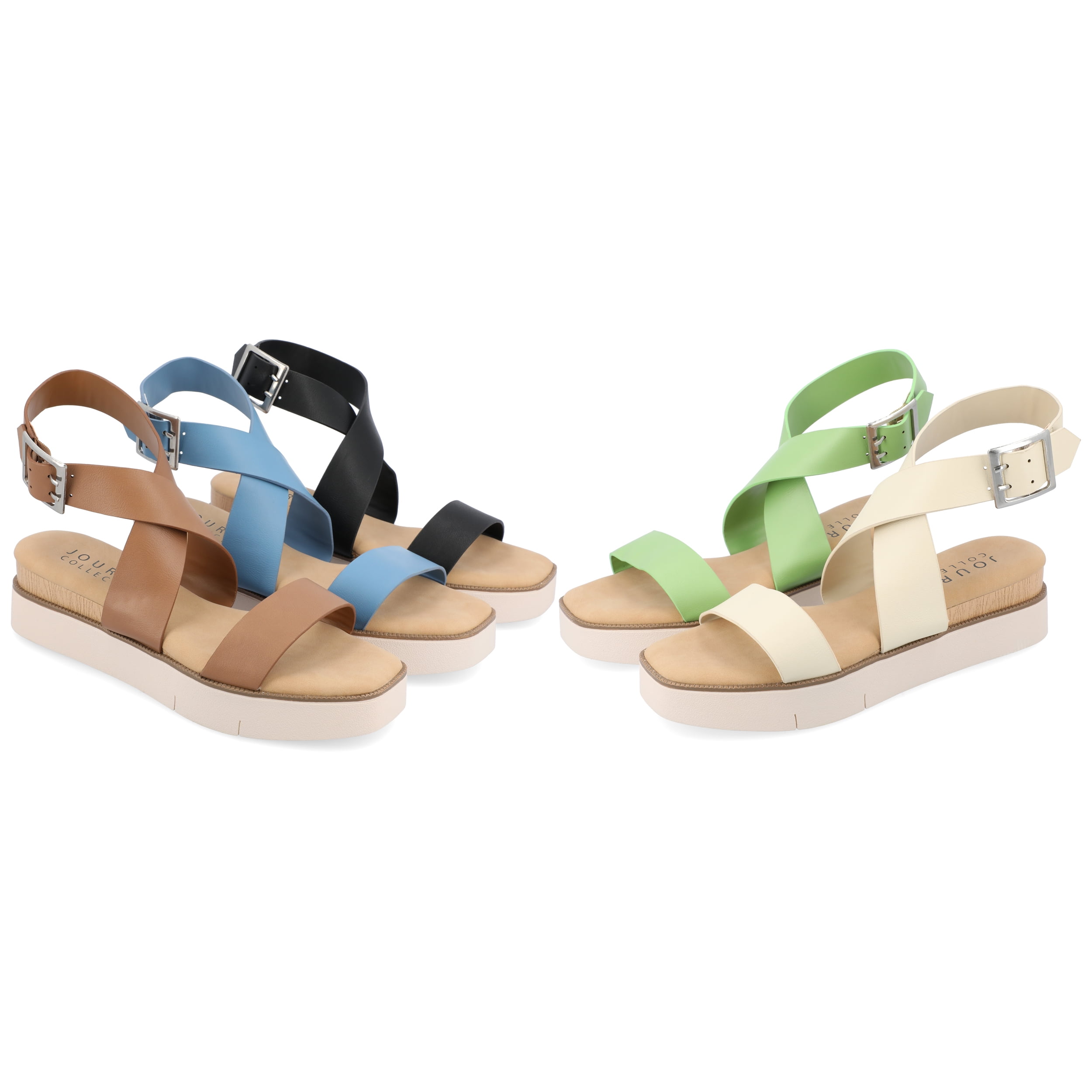 Journee Collection Womens HAVALEE Square toe Casual Ankle Strap