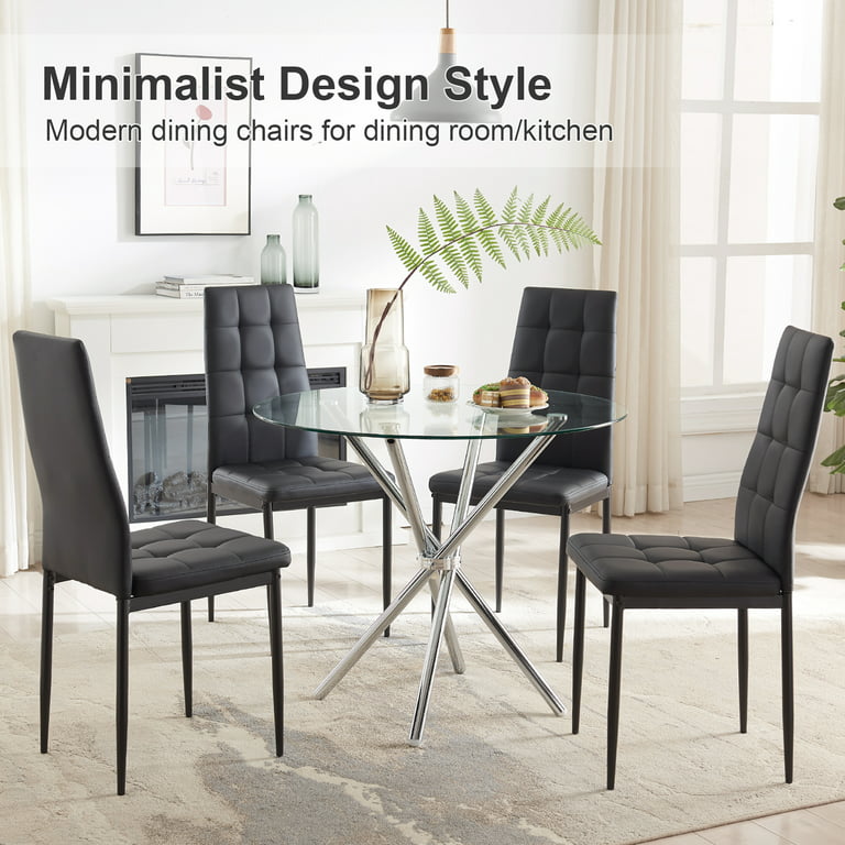 Modern Dining Table Round Glass Coffee Table Small Kitchen Table