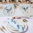 thumbnail image 3 of Navy Blue Seahorse Cloth Napkins, Summer Ocean Nautical Coastal Textured Washable and Reusable Dinner Napkins Set of 4, Table Napkin for Kitchen Party Birthday Wedding Hotel Housewarming 20"x20", 3 of 9