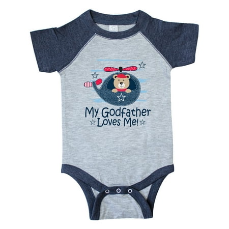 

Inktastic My Godfather Loves Me Godson Gifts Gift Baby Boy Bodysuit