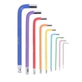 thumbnail image 2 of 9-Piece CR-V Steel Hex Key Set with Color-Coded Sizes (1.5mm-10mm), Ball-End Design & Non-Slip Grip, Includes Storage Rack – Ideal for Home Repairs, Furniture Assembly, Bike Maintenance, and, 2 of 6