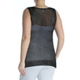 thumbnail image 3 of BAR III $70 Womens 1307 Black Jewel Neck Sleeveless Casual Faux Wrap Top XS B+B, 3 of 3