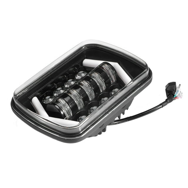 Faro LED de 5x7 pulgadas, luz cuadrada, faro de haz alto/bajo apto para Jeep Jadeshay A