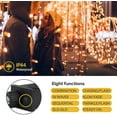 thumbnail image 2 of Cortinas LED de 300 piezas de 3 m x 3 m, IP44 a prueba de agua, decoración interior y exterior para Navidad, bodas, cumpleaños, ventanas, luz cálida, 31 V, 2 of 5