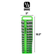 OEMTools Portable Magnetic Socket Organizer 1/2 Drive, Green
