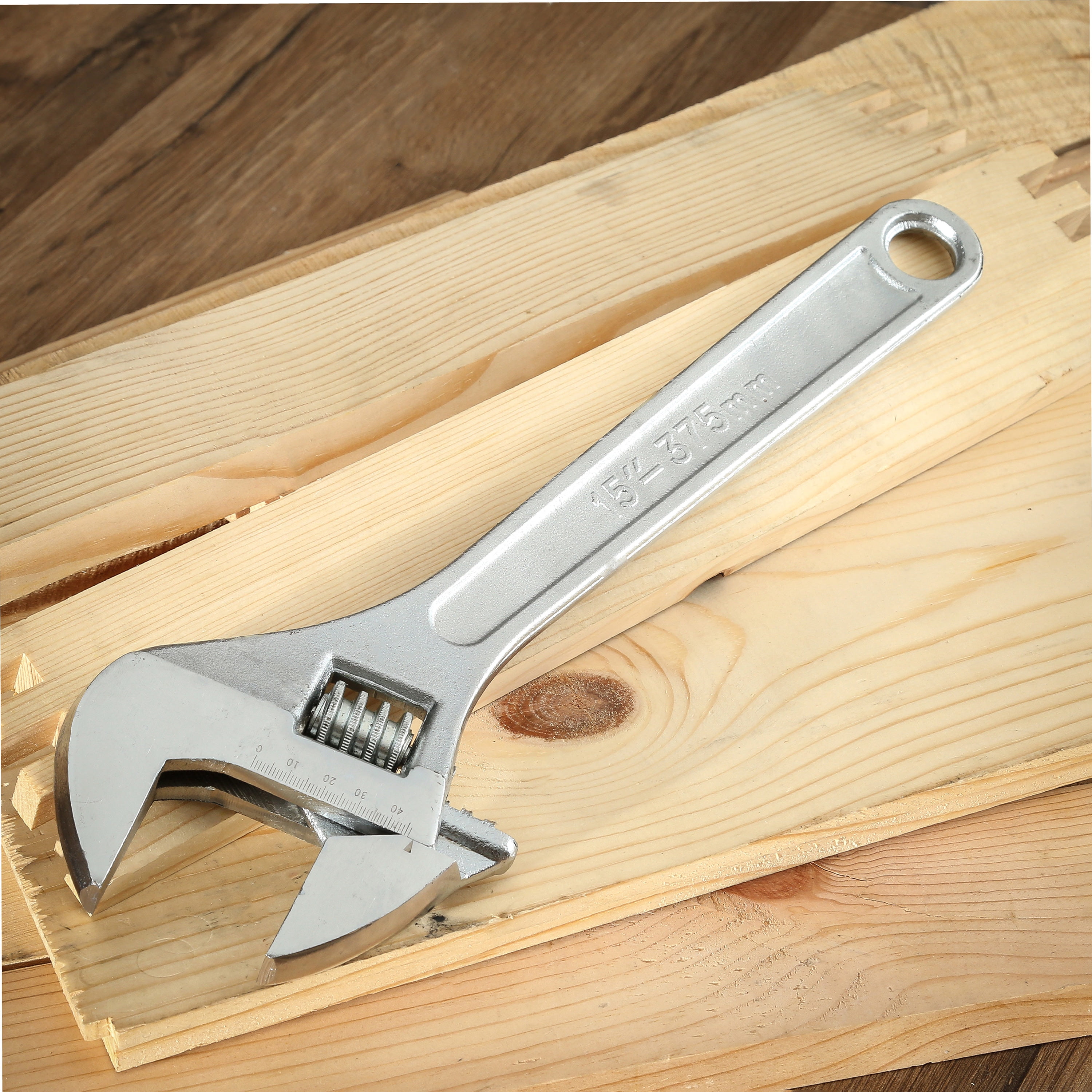 GreatNeck Adjustable Wrench, Drop Forged Steel, 15 inch