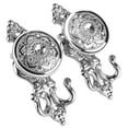 thumbnail image 1 of Pair of Rose Style Drapery Curtain Holdbacks Tieback Hooks (Silver), 1 of 5
