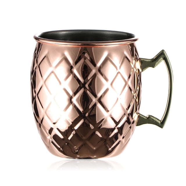 Taza Acero inoxidable Agua Vino Café Café Taza de bebida con mango Moda Tazas Reutilizable Tabho Reutilizable Regalos Barras Bronce Bronce 550ml Speravity HA028164-01B