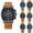Black Black -BZ63, variant on Mens Watches Quartz Chronograph Wrist Watches Fashion Leather Strap Business Work Casual Sport Dress Watch with Calendar Gold Blue