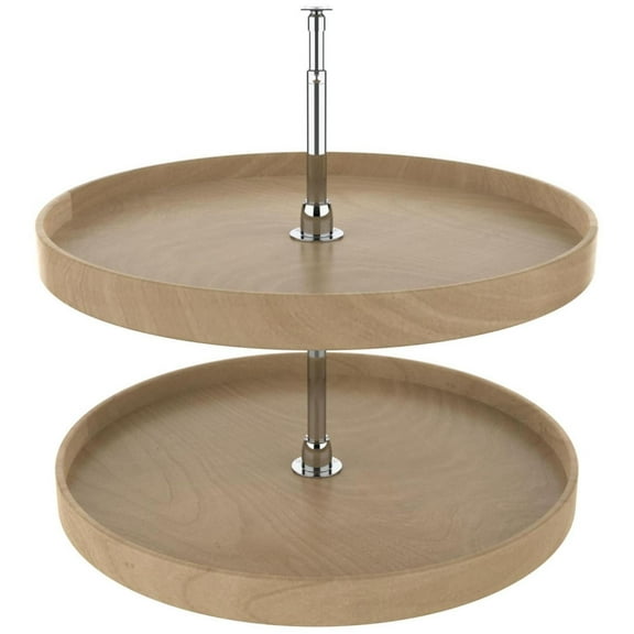 Rev-A-Shelf Ld-4Nw-072-28-1 Lazy Daisy Natural Wood Double 2 Tier 28" Full Circle Lazy