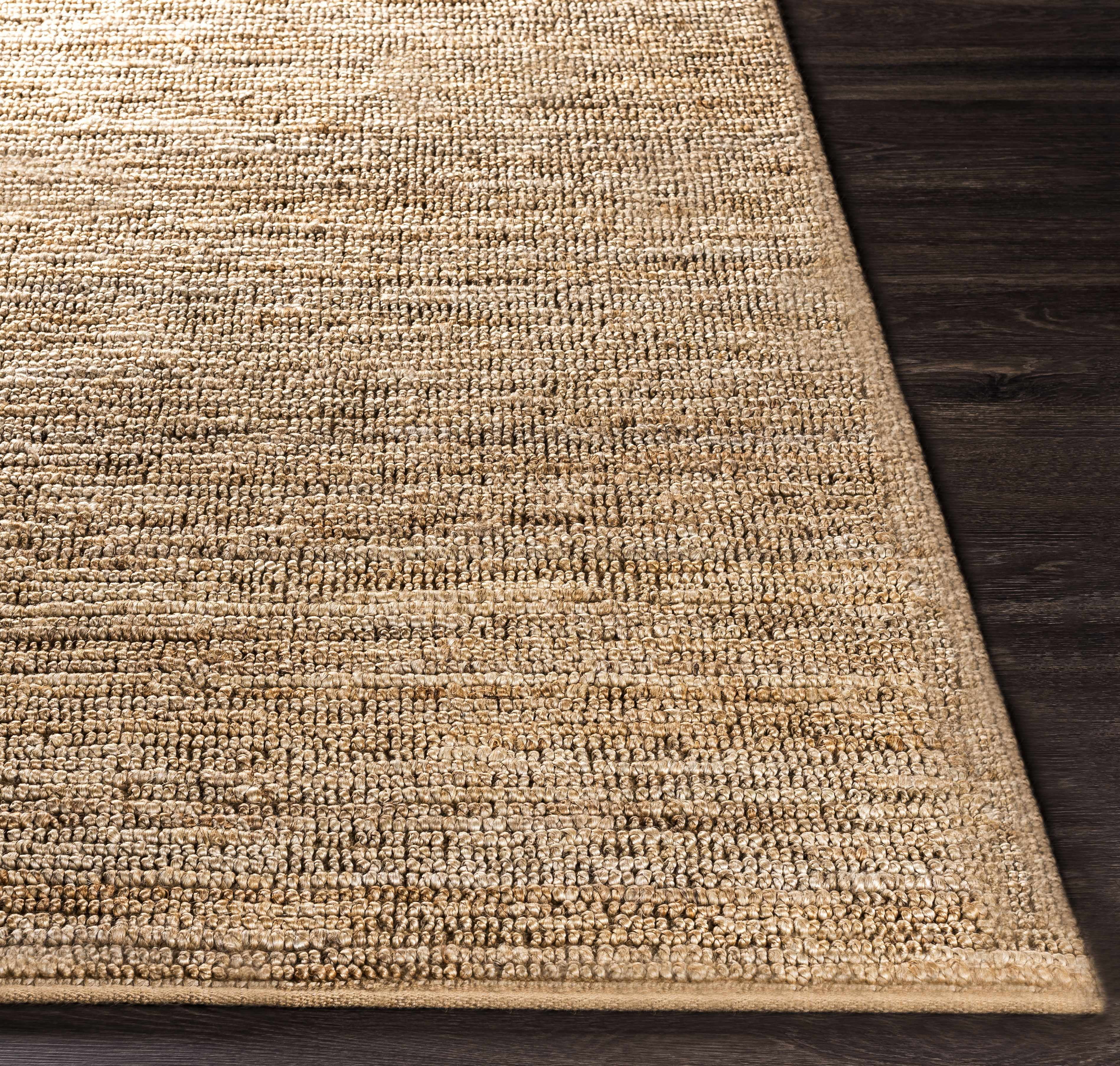 Hauteloom Glover Jute Living Room, Bedroom Area Rug - Traditional, Transitional - Tan - 3'6" x 5'6"