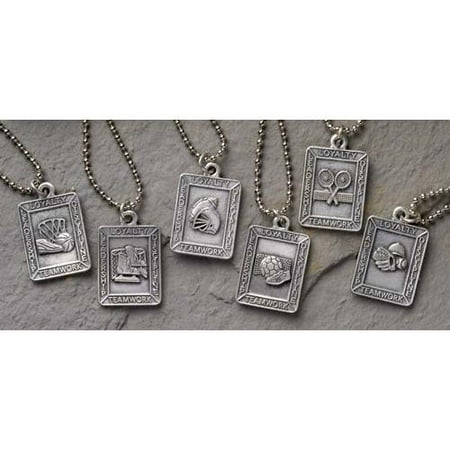 26' Navy Sport Necklace - Club Pack of 24 Christian Sports Medal Pendants - 26