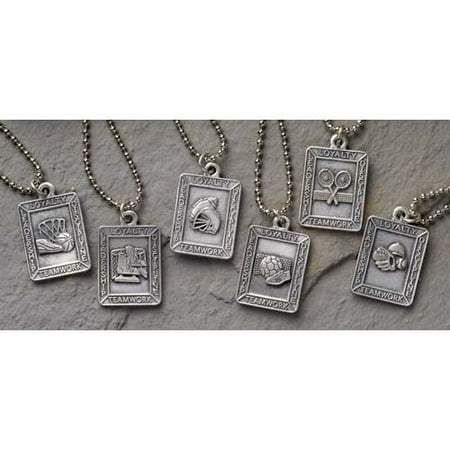 Club Pack of 24 Christian Sports Medal Pendants - 26 Chains #15164