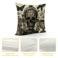 thumbnail image 4 of COMIO  Throw Pillowcase, Vintage Halloween owl Crow Pumpkin Skull Home Decor Pillowcase Sofa Bed Square Cushion Cover Halloween Cushions, 4 of 5
