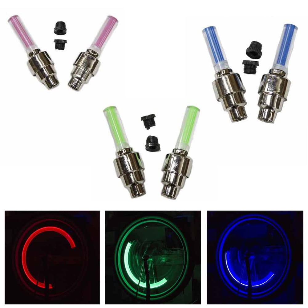 2PC 4 Colors Bike Bicycle Cycling Car Wheel Spoke Tire Wire Tyre LED Light Lamp 