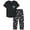 Black, variant on MyFav Women's Capri Pajama Sets 2-Piece Top & Capri Pants Sleepwear Set,Grey,L