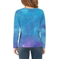 thumbnail image 4 of FAOWME Children Girls Tops Sequin Printed Round Neck Long Sleeve Comfortable Breathable Tee For Casual Daily Wear,Sky Blue,8-9 Years, 4 of 4