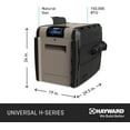 thumbnail image 2 of Hayward W3H150FDN Universal H-Series 150,000 BTU Natural Gas Pool and Spa Heater for In-Ground Pools and Spas, 2 of 6