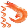 thumbnail image 1 of EeaseCA 6pcs Cooked Shrimp Model Artificial Shrimp Simulated Food Model Photography Prop, 1 of 7