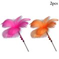 thumbnail image 1 of 2 Pcs Cat Plume Teaser Interactif Belle Chat Jouet Interactif Chat Teaser Baguette, 1 of 10