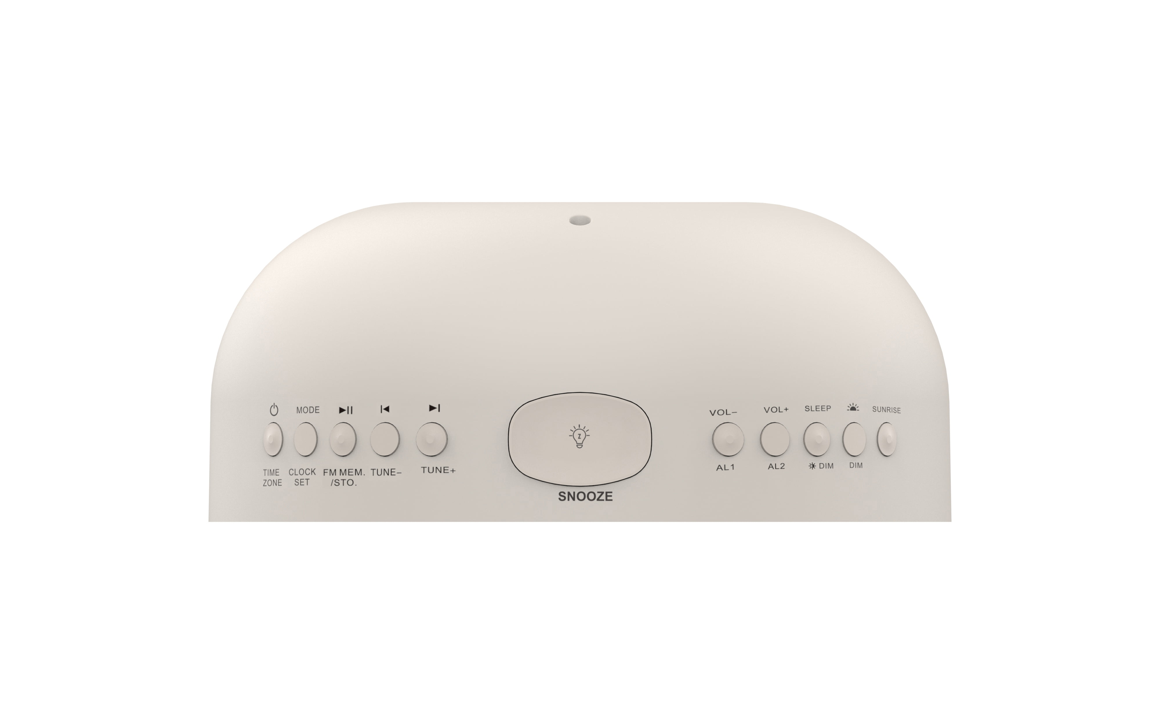 Emerson Sunrise SmartSet Alarm Clock Radio - 1.2" LED Display, White Noise, 6 Soothing Sounds, 8-Color Dimmable LED, Bluetooth Speaker, White - CKSS7071