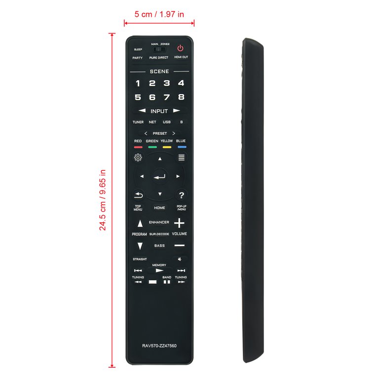 RAV570 ZZ47560 Remote for Yamaha RXA780 RX-V685 RX-A880 TS7850