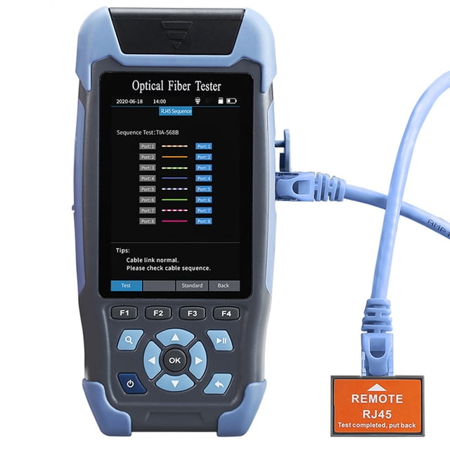 Optic Fiber OTDR , Optical Fiber 1310nm 1550nm OTDR Time Domain Reflectometer Mulit Function 3.5in with FC to LC Adapter 110-240V
