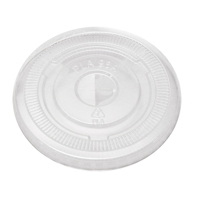 Naturezway Pro 50 Pack Flat Lids for Compostable Cold Cups (12 oz./16 ...