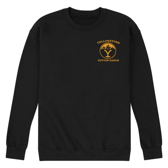 Yellowstone - Circular Lock 86 Left Chest - Men's Crew Neck Fleece Pullover