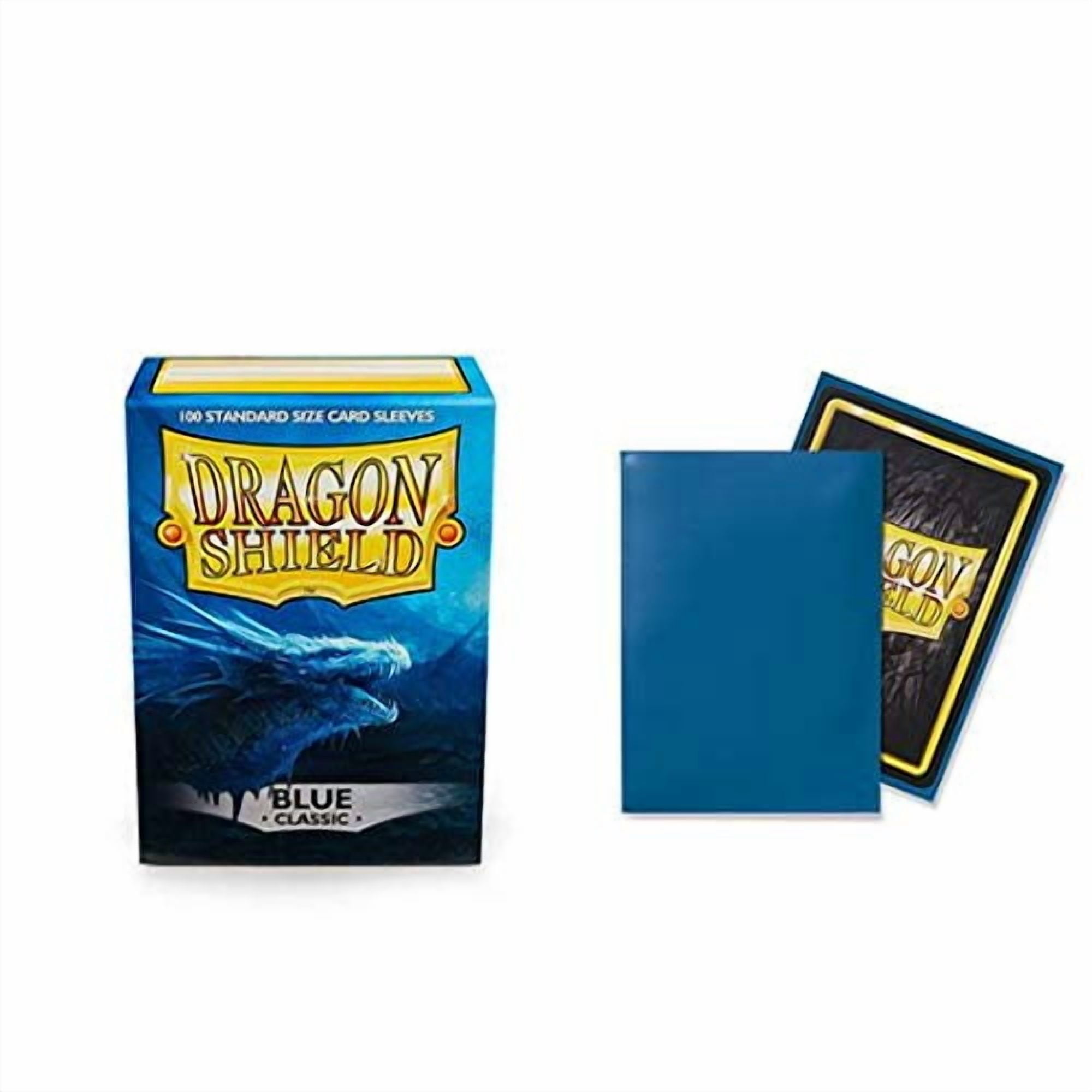 10 Packs Dragon Shield Classic Blue Standard Size 100 ct Card Sleeves Display Case
