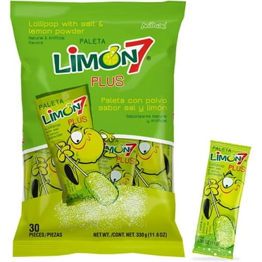 Anahuac 7 Plus Paleta Limon Lollipops, 30 Count Bag