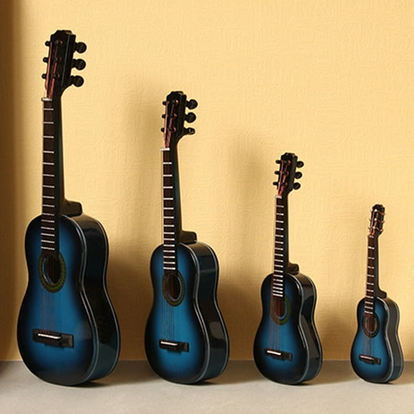 Mini Guitar Miniature Model Classical Guitar Miniature Wooden Mini Musical Instrument Model Collection