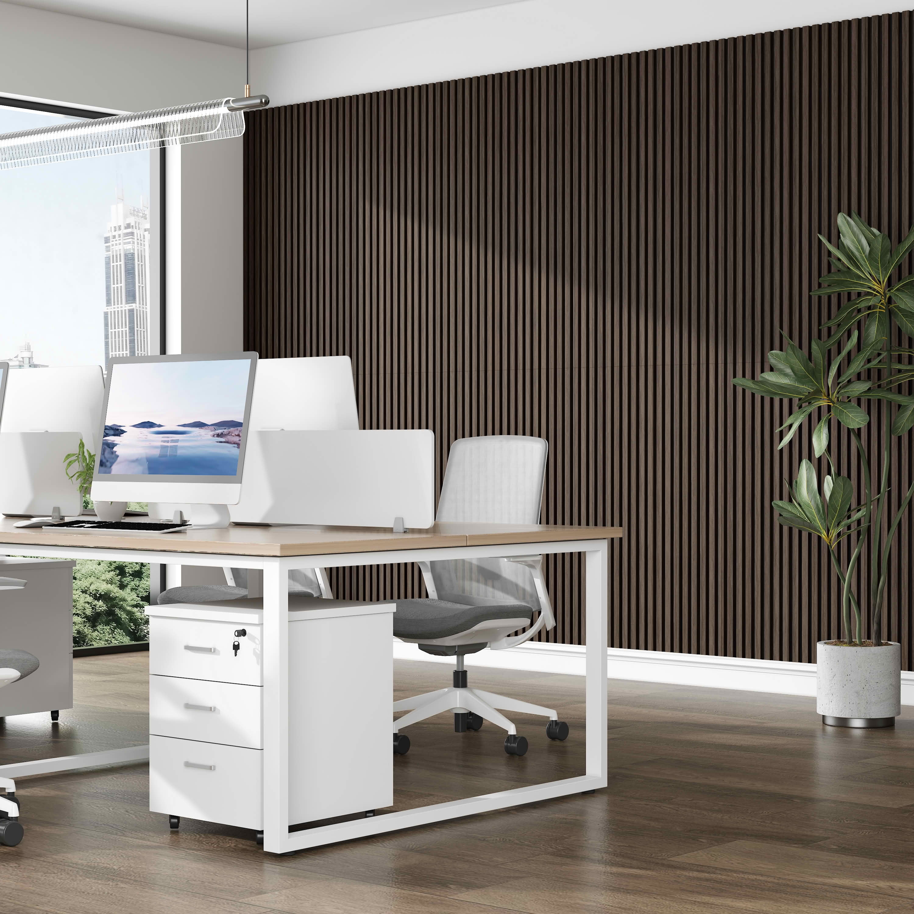 MAYEERTY Walnut Wood Veneer MDF Sound Absorbing Panel for Wall Decor, 47x24x1 Inch, 2 Pack