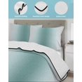 thumbnail image 4 of Quilts King Size, Turquoise Grey Ombre Soft Comforter Bedding Set for Bed, Modern Abstract Art Gradient Lightweight Quilted Bedspread with Pillow Cover(2 Pieces) for All Season, 96x106 Inch, 4 of 6