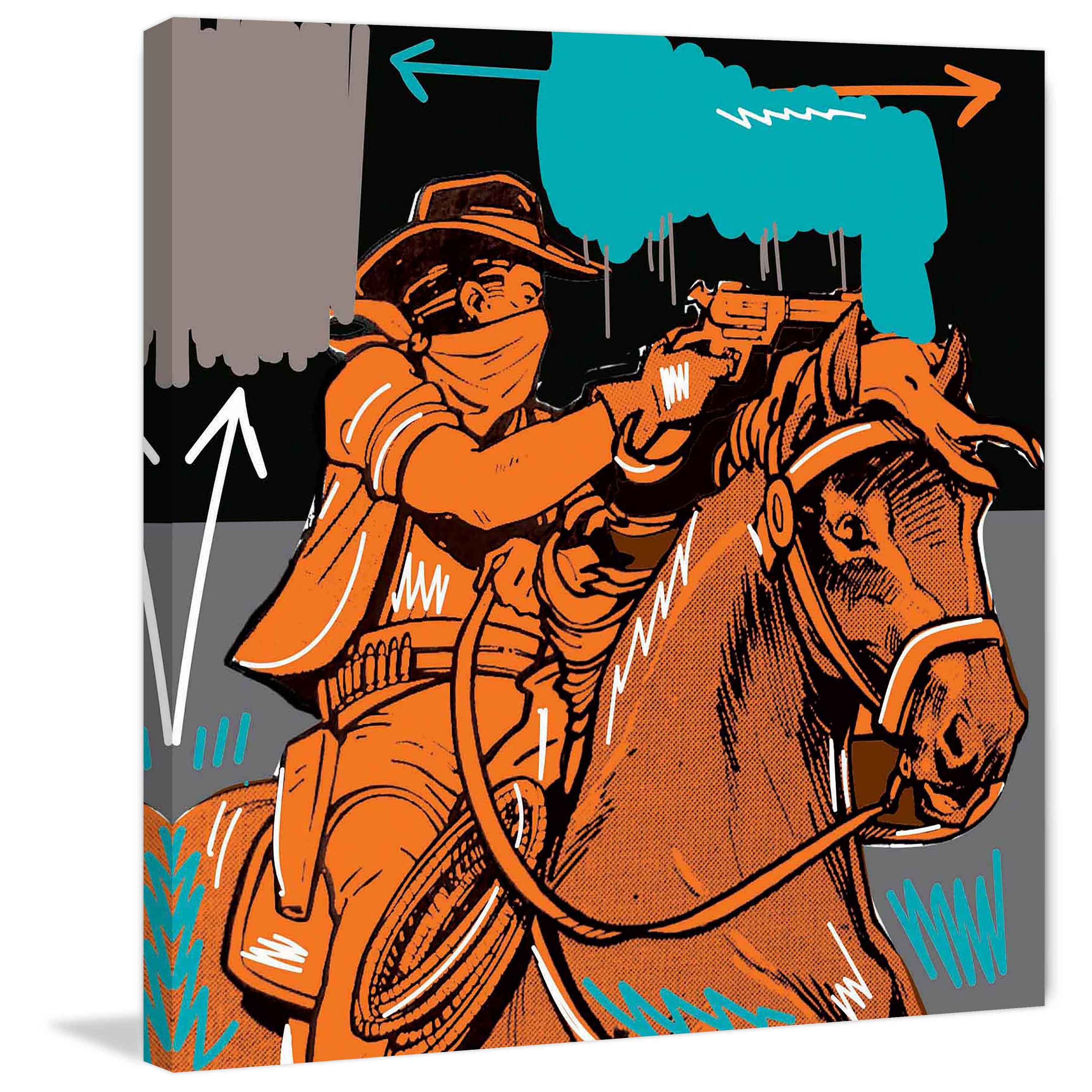Marmont Hill "Raider II" by Josh Ruggs Painting Print on Wrapped Canvas