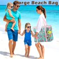 thumbnail image 2 of Mesh Beach Bag, Extra Large Beach Tote with Zipper Pocket Pool Bag for Cruise/Swim/Vacation Essentials, 2 of 7