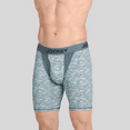 thumbnail image 2 of Jockey Generation Men's Performance Microfiber Sport 2pk Long Leg Boxer Briefs - Blue/Black, Small, 2 of 4